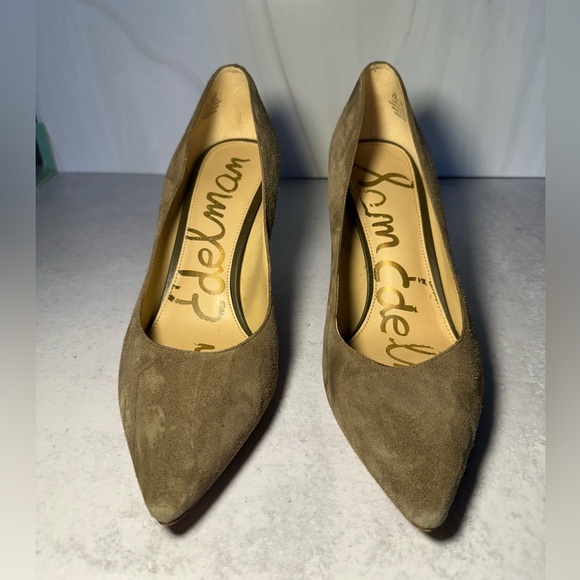 Sam Edelman Tristan Suede Women’s Pump - Khaki Color Size 8.5 - Picture 1 of 5